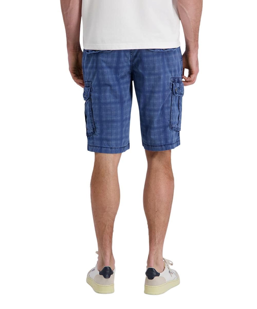 Timezone Herren Cargo Shorts Regular MAGUIRETZ Short Mid Waist Regular Fit | Baumwolle | Modernes Muster für einen ansprechenden Look | Praktische Reißverschlusstaschen für sicheren Stauraum | Kariert