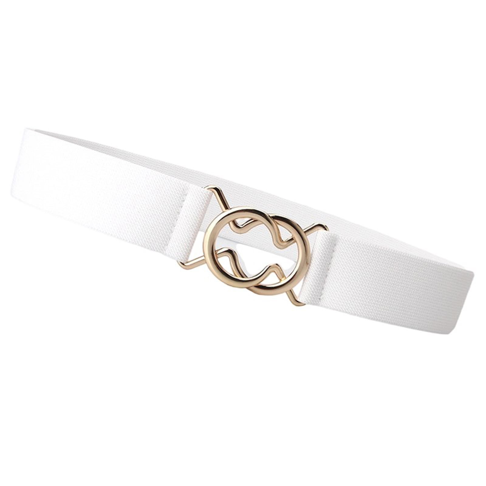 MICFENY Stretch Fabric Waist Cincher Belt With Metal Hook Closure Flexible Waistband For Women Teens Casual Outfit Dresses