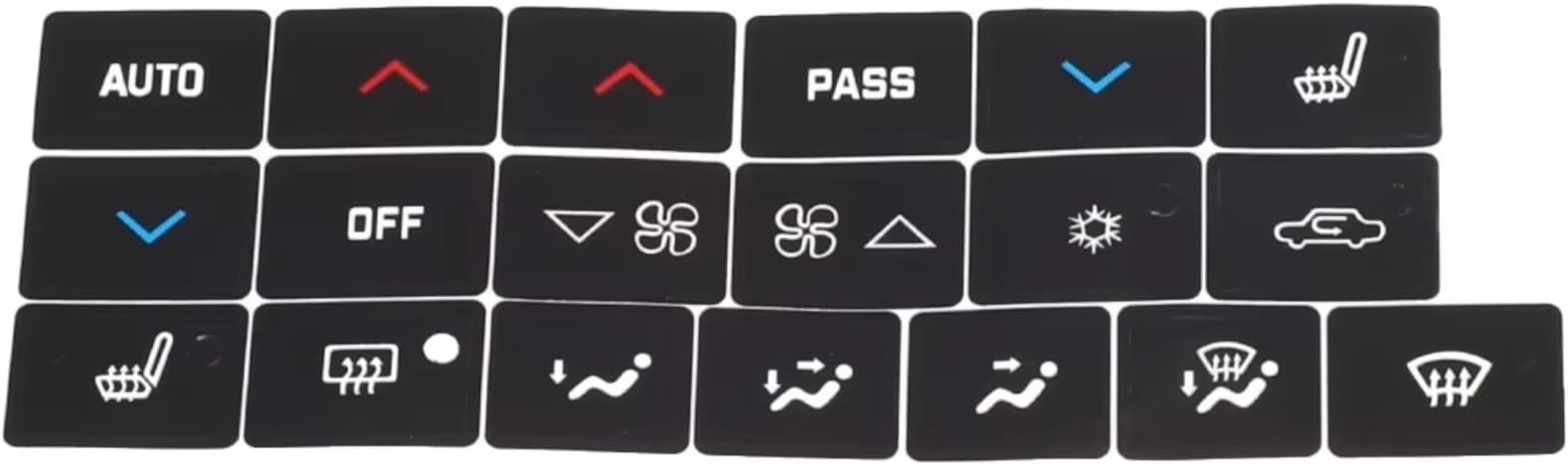 Identification Label Compatible with Buick for Lacrosse 2005-2009 Replacement Useful Sticker Interior Repair 1pc AC Black Button Climate Control Decal