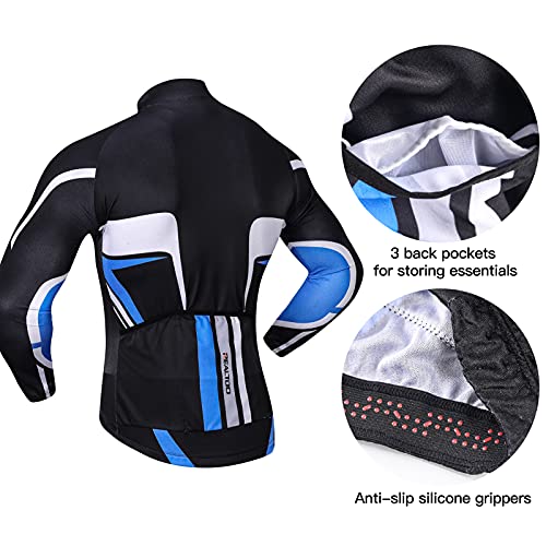 LIANGYAN Conjunto de malha masculina de ciclismo Camiseta de manga longa respirável para bicicleta J