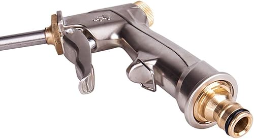 Boquilla de manguera de agua de alta presión de acero inoxidable, boquilla de pulverización larga, manguera de jardín, lavado de automóvil, adecuada