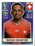 2022 Panini World Cup Soccer Sticker #SUI18 Noah Okafor Switzerland Group G Official Qatar WC Album Sticker in Raw (NM or Better) - Measuring 2 Inches Wide X 2.5 Inches Tall