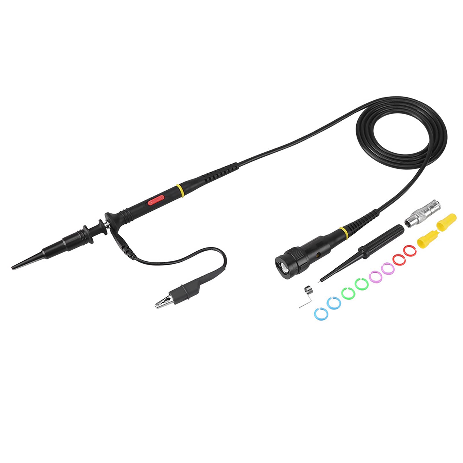 1Pc 200Mhz Oscilloscope Scope, Siglent Pp510 Siglent Pp215 Test Probe Clip Bnc P2200 /X1 Black