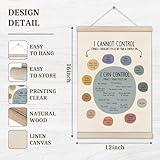 DOI-LANEE Mental Health Posters Hanger Frame, Things I Can Control Poster 16x12 Inch, Therapy Office Decor, Inspirational Wall Art for Homeschool Counseling Office, Calm Down Corner Wall Decor