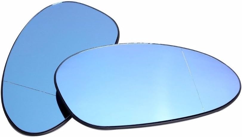 GSRECY Pair Side Mirror Glass Heated Blue Tinted Compatible with BMW 3 Series E90 E91 E92 E46 E93 325i 328i 328xi 335i 335xi 330i 330xi