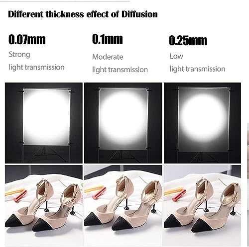 Image of Diffusion Film Filter Sheet 6 Packs Kit 15.7x19.6inches / 40x50cm Lighting Gel Diffuser Roll Photography Video for Led Flash Strobe Light