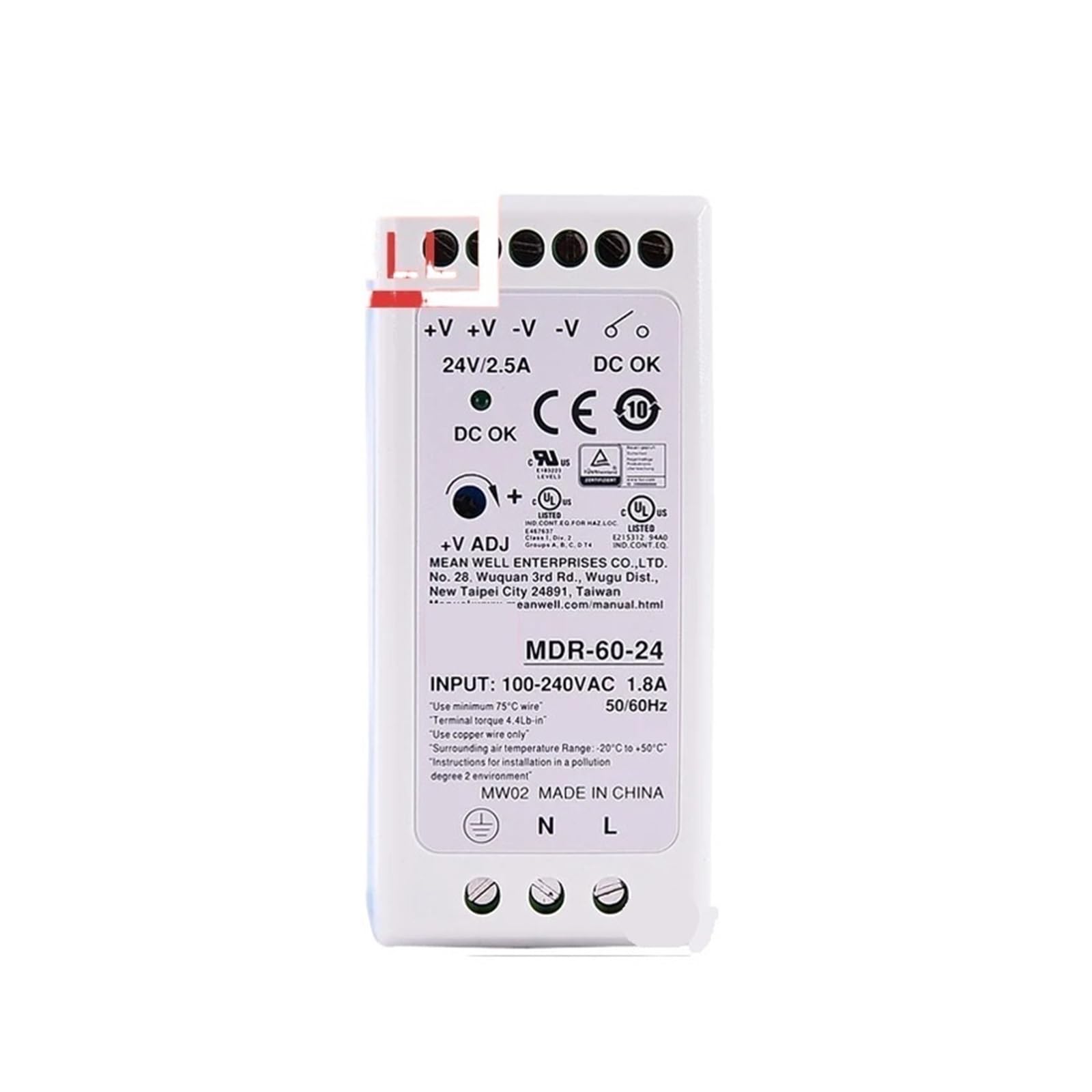 BALYDLUL MDR-60-24 DC 24V 2.5A 60W Single Output Power Supply