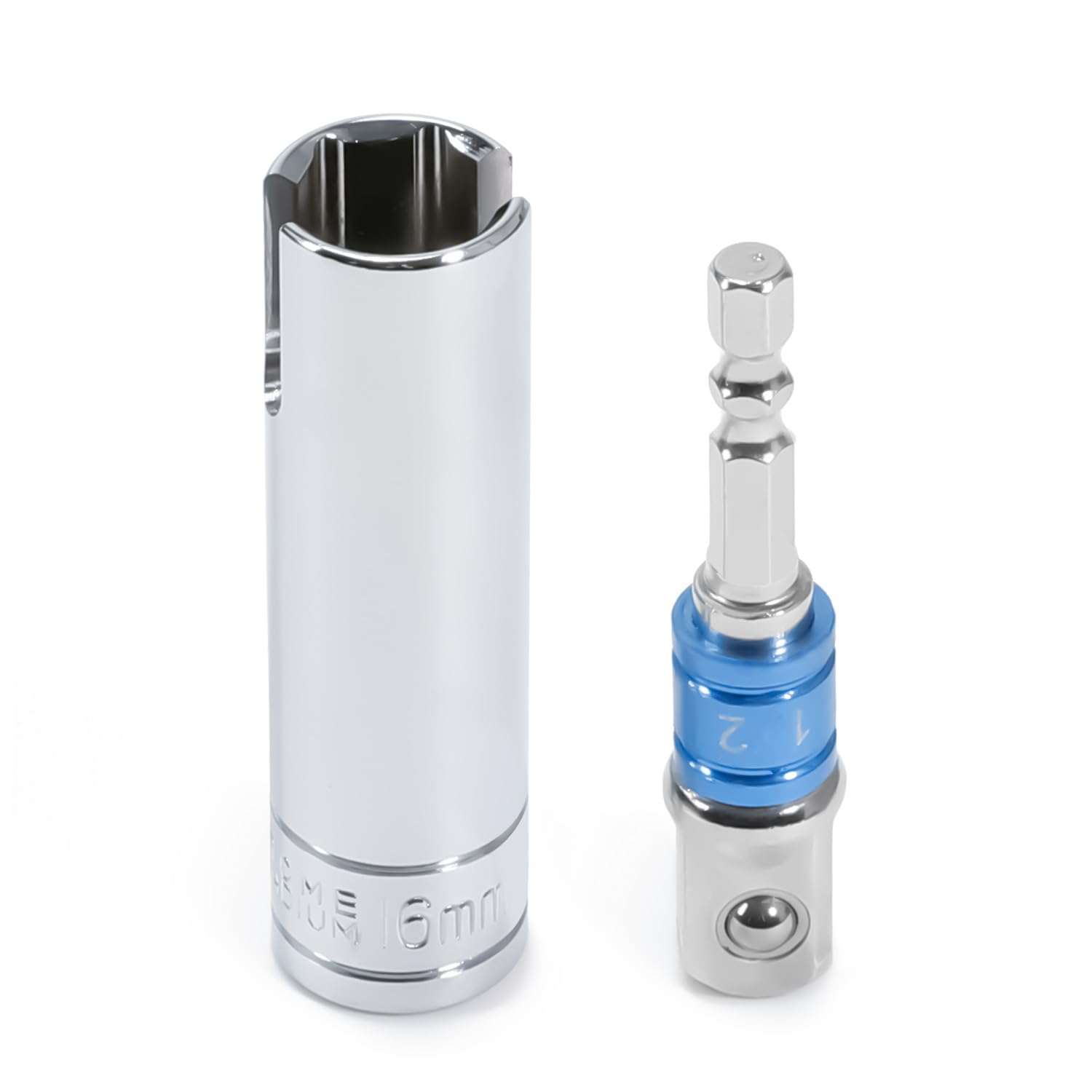 Scissor Jack Slotted Drill kit, with Camper Crank Handle Replacement 3/8 Socket, 1/2 Drill Adapter, Full Stainless Steel for RV Trailer Camper T-Slot Drill Attachment