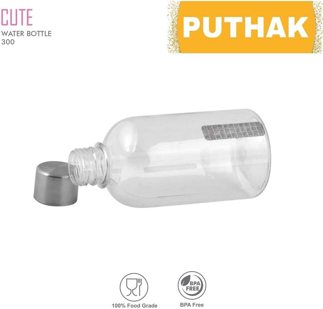300ML Compact and portable Leak-proof design BPA-free material PET Bottles For Homemade Juice, Smoothie, Milk and Drinks, Ideal For kids and travel Pack Of 2