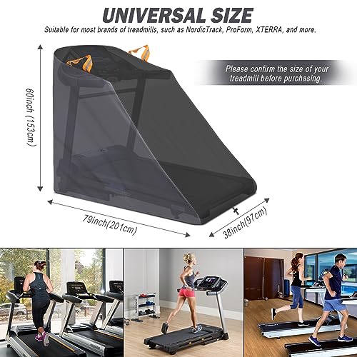Image of XYZCTEM Treadmill Cover Waterproof Dustproof Running Machine Cover Exercise Workout Equipment Protective with Windproof Drawstring and Air Vents for Home Gym Indoor Outdoor