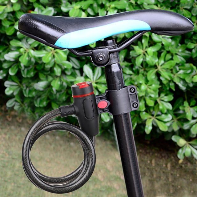 Kandid Heavy Duty Steel Cable Helmet Lock for Men Bike with ๐ฒ๐ณ๐ฐ๐บ Length ๐ด๐บ๐บ Thickness & Integrated Dust Cover with 2 Keys | Cycle Lock for Bicycle | Easy to Operate & Water Resistant 4