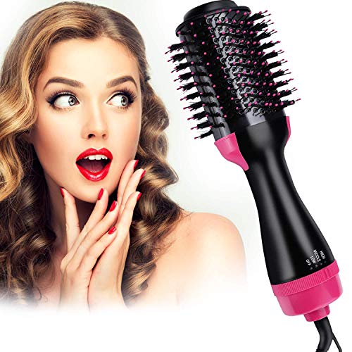 HAIRCURLER Hair Dryer Brush,Hot Air Brush One Step Hair Dryer and Volumizer Multifunctional Negative Ions Hair Blow Dryer Straightener Brush Saves Time Easy to Use Great for Thick/Curly Hair
