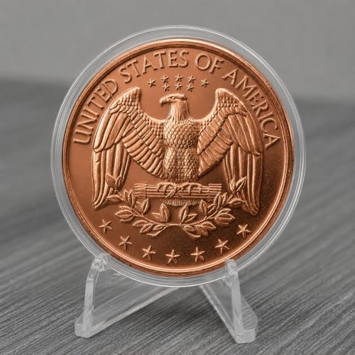 Image of US Quarter Design 1 oz Pure .999 Copper Round Bullion Coin in Capsule - COA by Heavenly Metals
