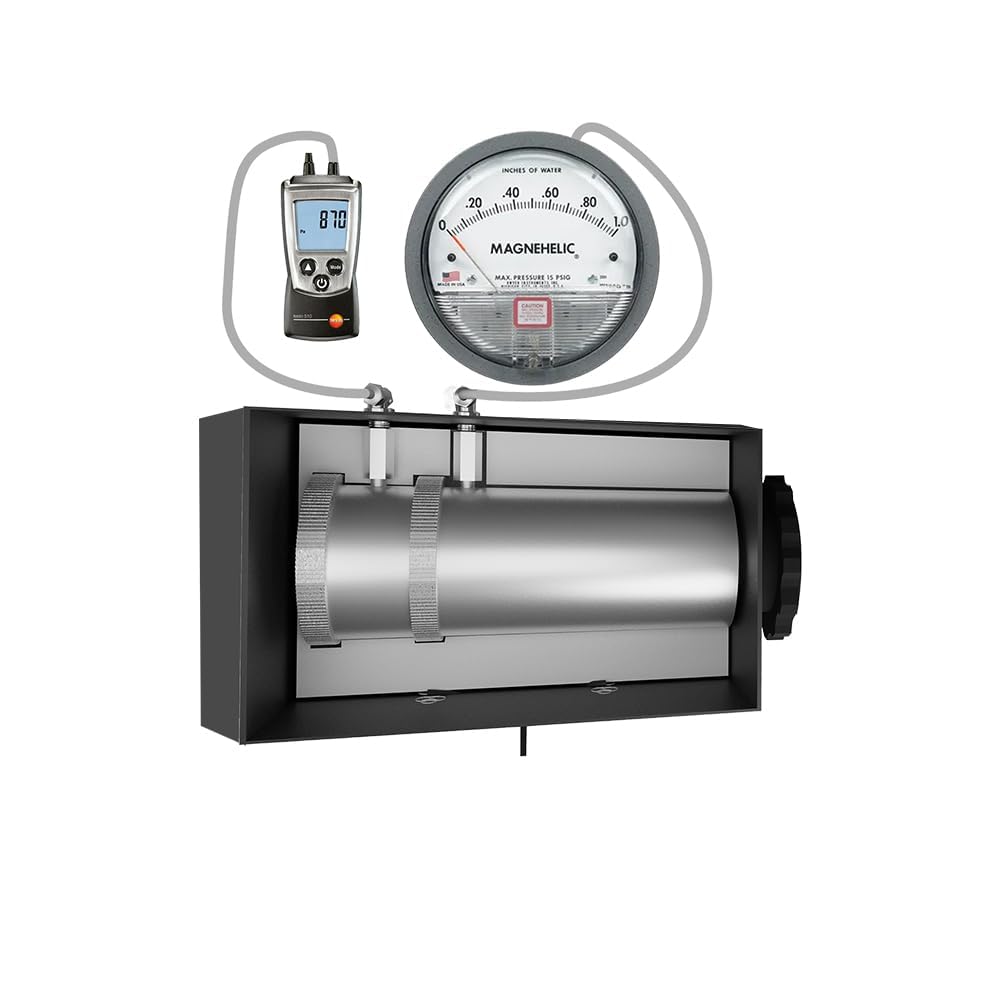 Calibratore di manometro differenziale per HVAC, laboratori, monitoraggio della pressione ambiente | Pompa statica con manometro principale | Modello: IK-HPP-01