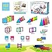 AFUNX Magnetic Tiles,102PCS Magnetic Building Blocks 3D Clear Construction Playboards, Inspiration, Creativity Beyond Imagination, Educational Magnet Toy Set for Kids with 2 Cars