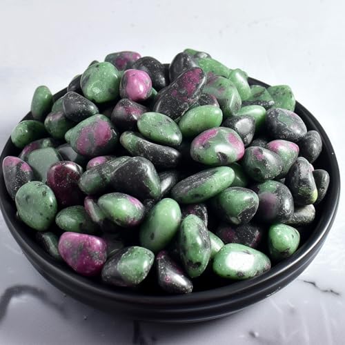 Image of Polished Ruby Zoisite Crystals - 0.5 inch 10 oz Handpicked Tumbled Stones and Crystals Bulk for Healing, Reiki, Meditation, Witchcraft and Home Decor