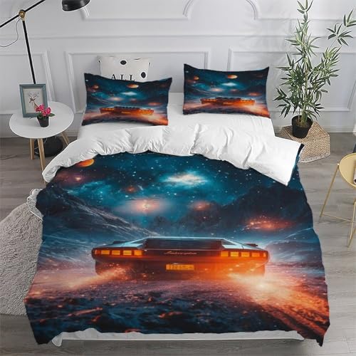 Housse de couette sci fi finitions soignées ensemble de lit double en microfibre - 6