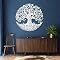 Yemwot Metal Tree Of Life Wall Art - Black Circle Of Life Wall Decor, 23x24 Inches, Wrought Iron Sculpture