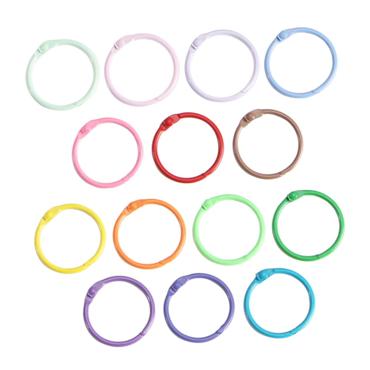 HOMSFOU 4 Set Tortale Ad Anello Di Raccoglitore Chiave Inossidabile Portachiavi Ad Anelli Divisi Keychain Staccabile Portachiavi Compatto Mini Raccoglitori Ad Anelli Metallo 60 Pezzi * 4