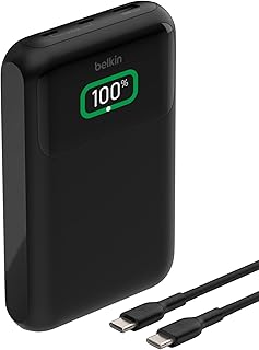 Belkin モバイルバッテリー 3C対応 大容量20000mAh 最大65W PD3.0高速充電対応 ノートPC/タブレット/iPhone&Androidスマホ対応 3台同時充電 3ポート(USB-C x 2 USB-A x 1) PSE技術...