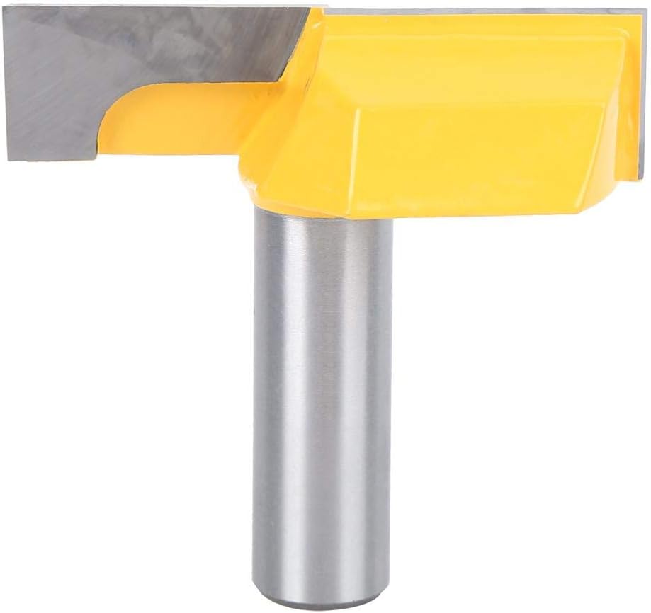 Bottom Surface Router Bit Woodworking Milling Cutter Cleaning Bottom Router Bits Yellow For Woods Particle Board Steel Sand(12 x 57mm) - - 