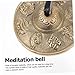 BESPORTBLE Handmade Brass Meditation Cymbal Bell Copper Chime for Yoga and Meditation with Storage Bag Percussion Instrument for Mindfulness Practice