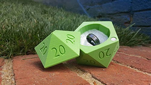 Caja de anillos D20 evita caídas estuche boda 3D Boxall