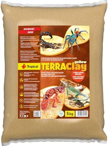 TERRACLAY Yellow 5kg - Sustrato Natural para terrarios, recrea el Entorno de Tus Animales desérticos y esteparios con Terraclay