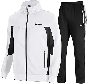TBMPOY Men's Tracksuits Sweatsuits for Men Set Track Suits 2 Piece Casual Athletic Jogging Warm Up Full Zip Sweat Suits