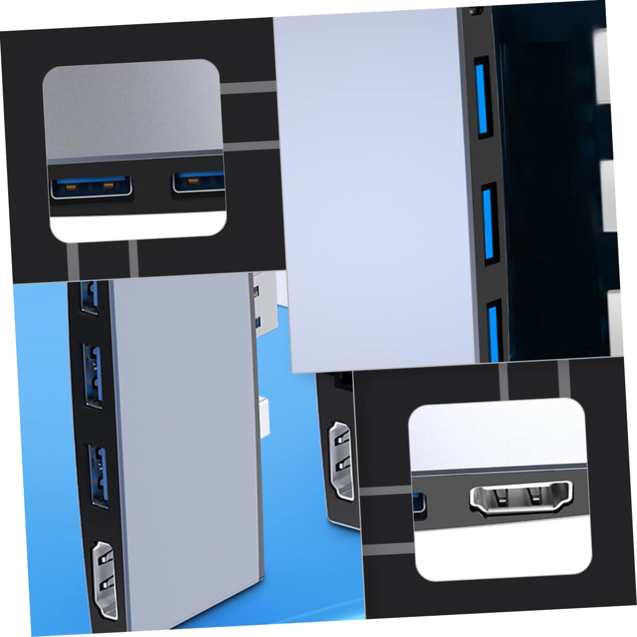 Lurrose Hub USB Dati Hub Supporto Portatile per Computer Portatile per Computer Accessori
