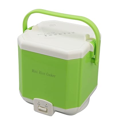 Mini Rice Cooker, 1.6L Portable Travel Rice Cooker Small Electric Rice Cooker and Steamer, Removable Non stick Pot, Heating and Keeping Warm, Car Rice Cooker for 1-2 People, Perfect for RV Truck Camp