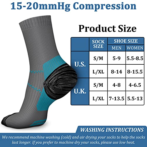 Image of Compression Socks (7 Pairs), 15-20 mmhg is BEST Graduated Athletic & Medical for Men & Women, Running, Flight, Travel, Nurses, Pregnant - Boost Performance, Blood Circulation