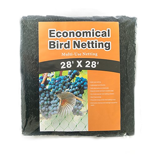 Gardener House Economical Netting -Large Size and Ligtwieght For Outside Crops-Black,28' x 28'