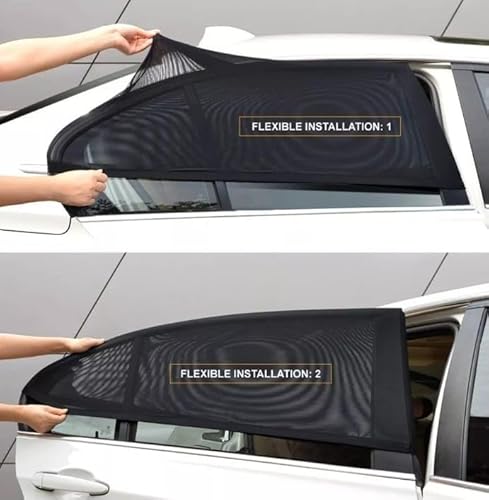 MARIAH FLOR HOME - 02 Capa Protetor Vidro Carro Solar Anti Vento Crianças Pets Janela Carro - Tapa S