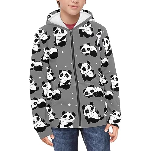 Kids Hoodie Full Zip Hooded Sweatshirt Long Sleeve Cozy Jacket for Boys 6-16 Years Old