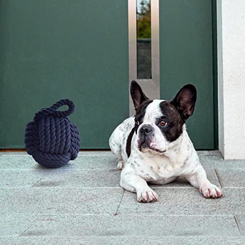 Pomeat Decorative Door Stop, Sailors Knot Rope Door Stop, Nautical Door Stop, Weighted Door Stopper, Heavy Doorstop For Bedroom, Living Room Door, Window Wedge, Bookend 6.25 Inch (Blue) #TOP5