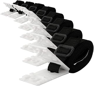 DcnrInsr - Kit de correas de fijación para enrollador de cubierta solar de piscina, de plástico, color y negro