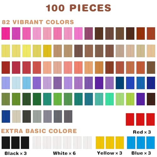Image of CiaraQ Polymer Clay Kit, Mini Modeling Clay Set | for Kids /Beginners / Artist, 100 colors