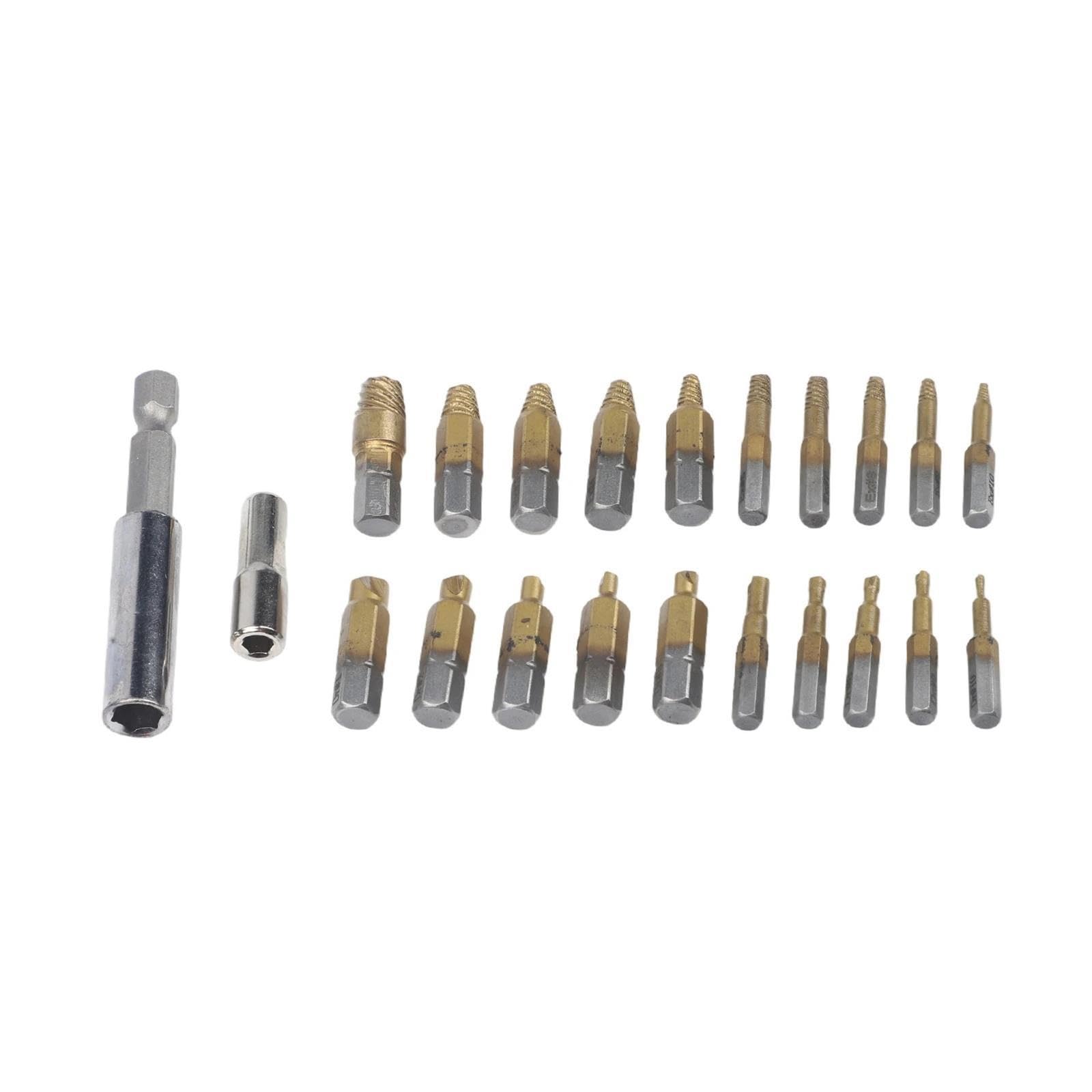 Set di estrattori for viti da 22 pezzi con supporto magnetico e adattatore for viti for legno metalliche danneggiate