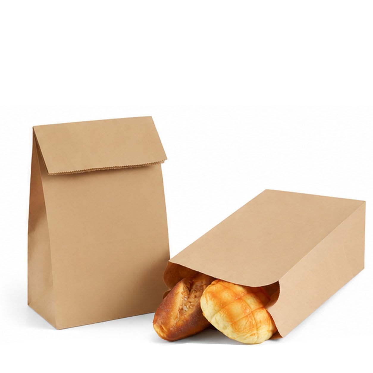 Aakriti Grocery Bags 6×4×10 Inches, Heavy Duty Brown Kraft Paper Sacks, Recyclable Durable for Pantry Items, Gifts, Retail, Food Delivery (BROWN, Small Bag 100pcs)