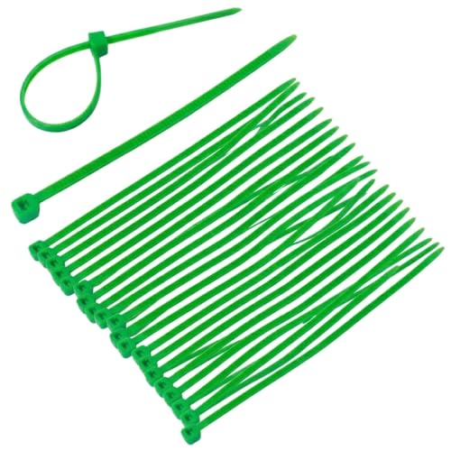 Image of Electronic Spices Cable Tie | 2.5x150mm | Heaener Organizer Tie | Self Locking Nylon Teeth Grip Heavy Duty Strong Zip Wire Fast (Green, Pack of 1000)