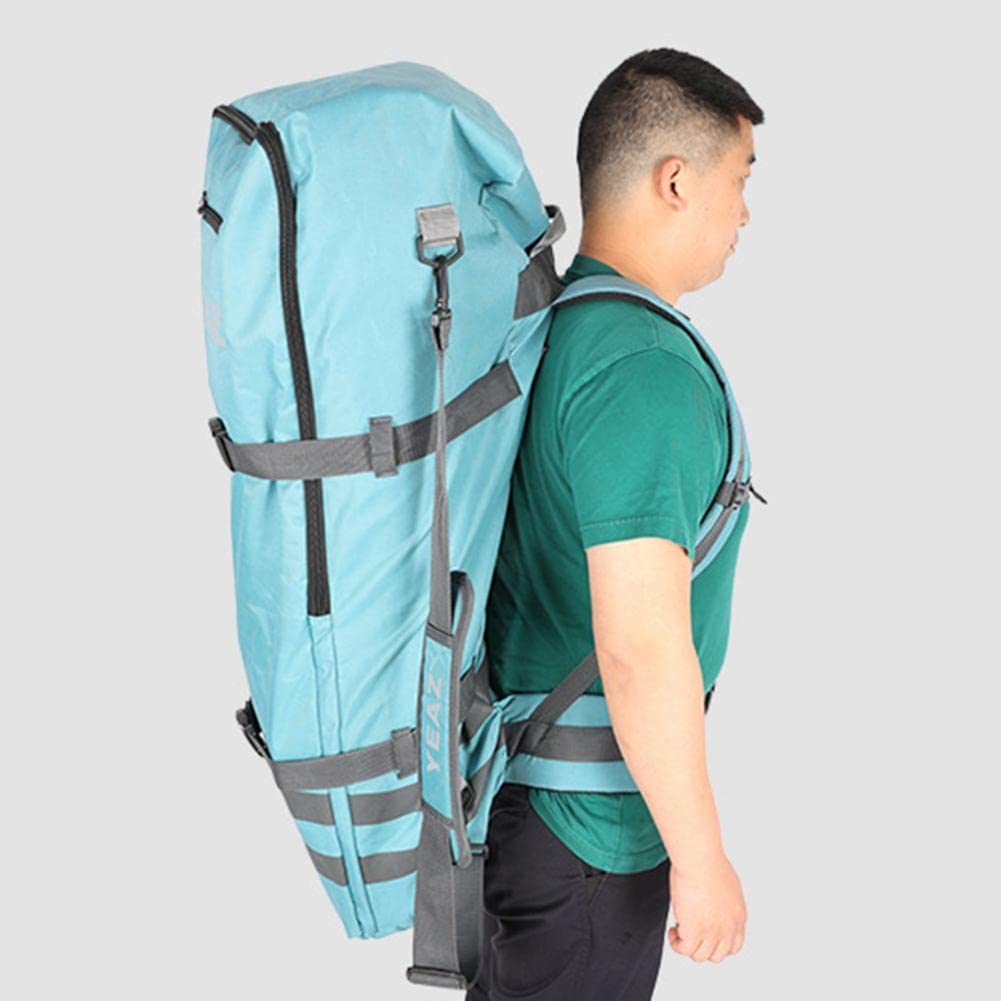 Mochila para tabla de remo, bolsa de viaje con cremallera, portátil, de nailon, impermeable, gran capacidad, para tabla de surf inflable, 84 L
