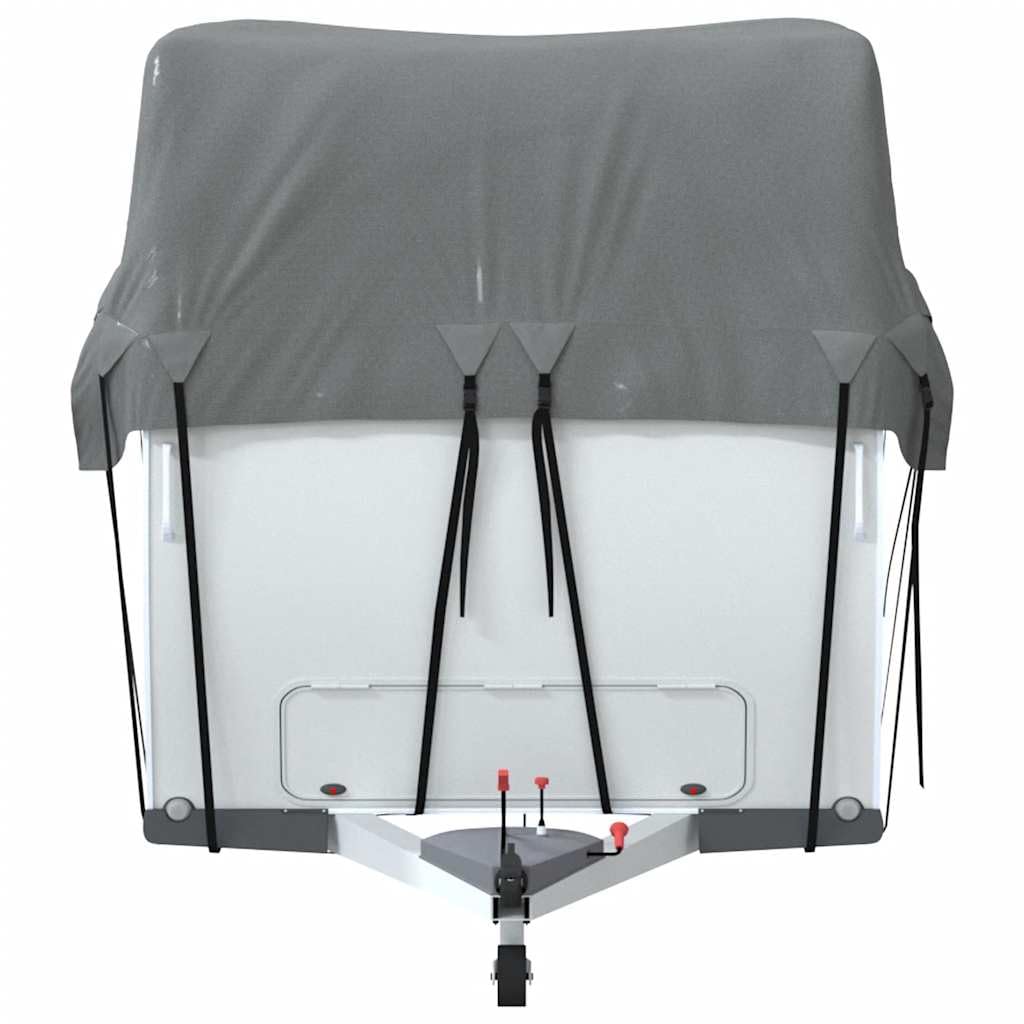 Wohnwagen-Dachabdeckung, grau, 900 x 300 cm, Vliesstoff, Schutzplane für Wohnwagen, Fahrzeugabdeckung für den Außenbereich