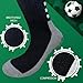 Vegove Youth Soccer Grip Cushioned Socks, Non Slip 6-10 Years Old Boy Girls, Knee High Compression Football Stockings (Colorful Set)