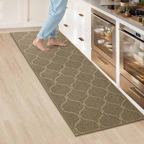 Cosy Homeer Kitchen Rug Non Slip Washable 24x71 Beige