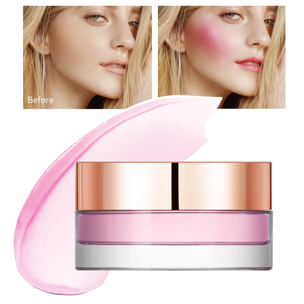 NALACALColor Change Blush, Clear Liquid Cream Moisturizing Blusher, Halo Dyeing Rouge Multi-use Makeup for Cheeks, Face, Lips - Waterproof Gel Lip Oil