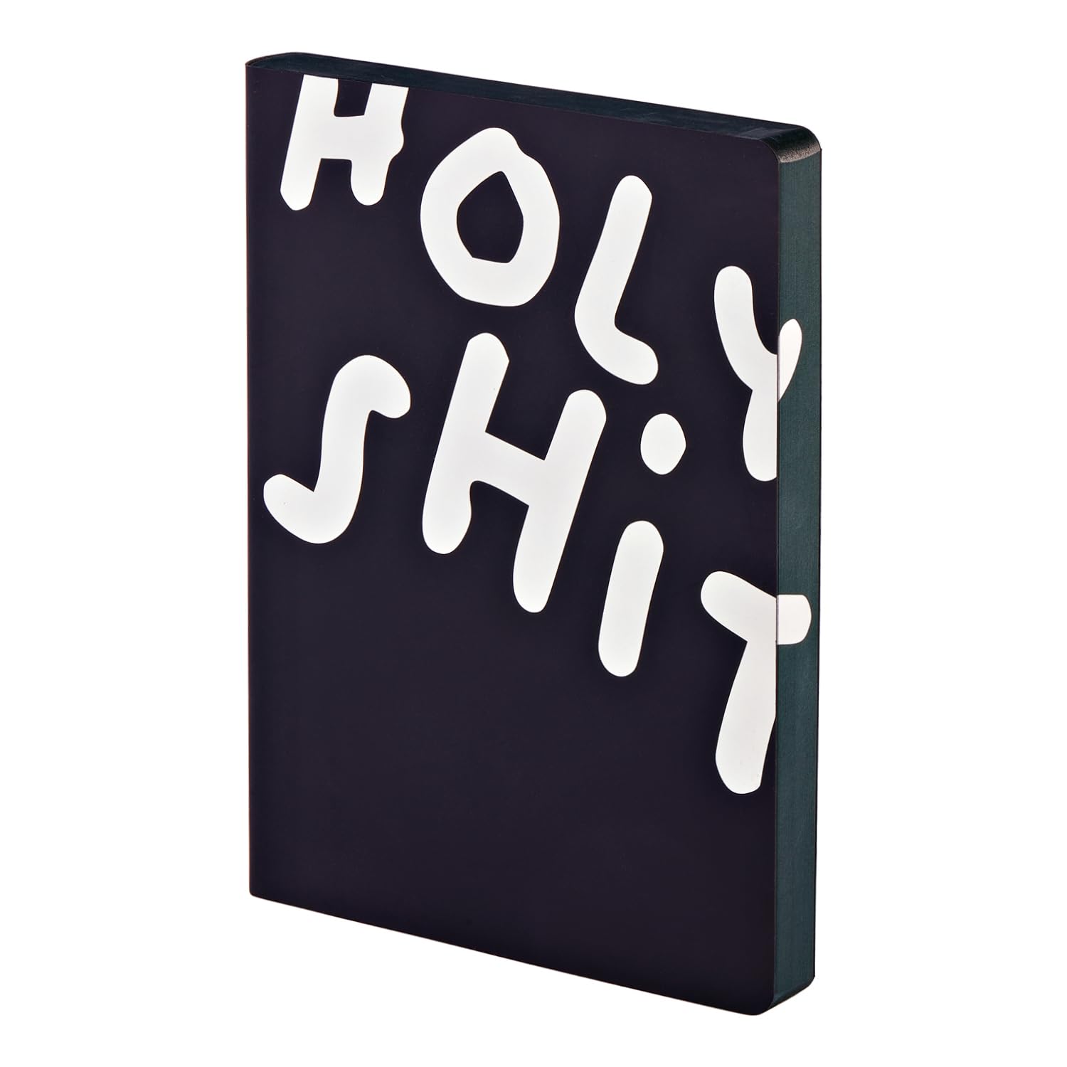 Nuuna Notebook A5+ | Graphic L - Holy | 3.5 mm Dot Grid | 256 Numbered Pages | 120 g Premium Paper | Leather | Sustainably Produced in Germany, black, white
