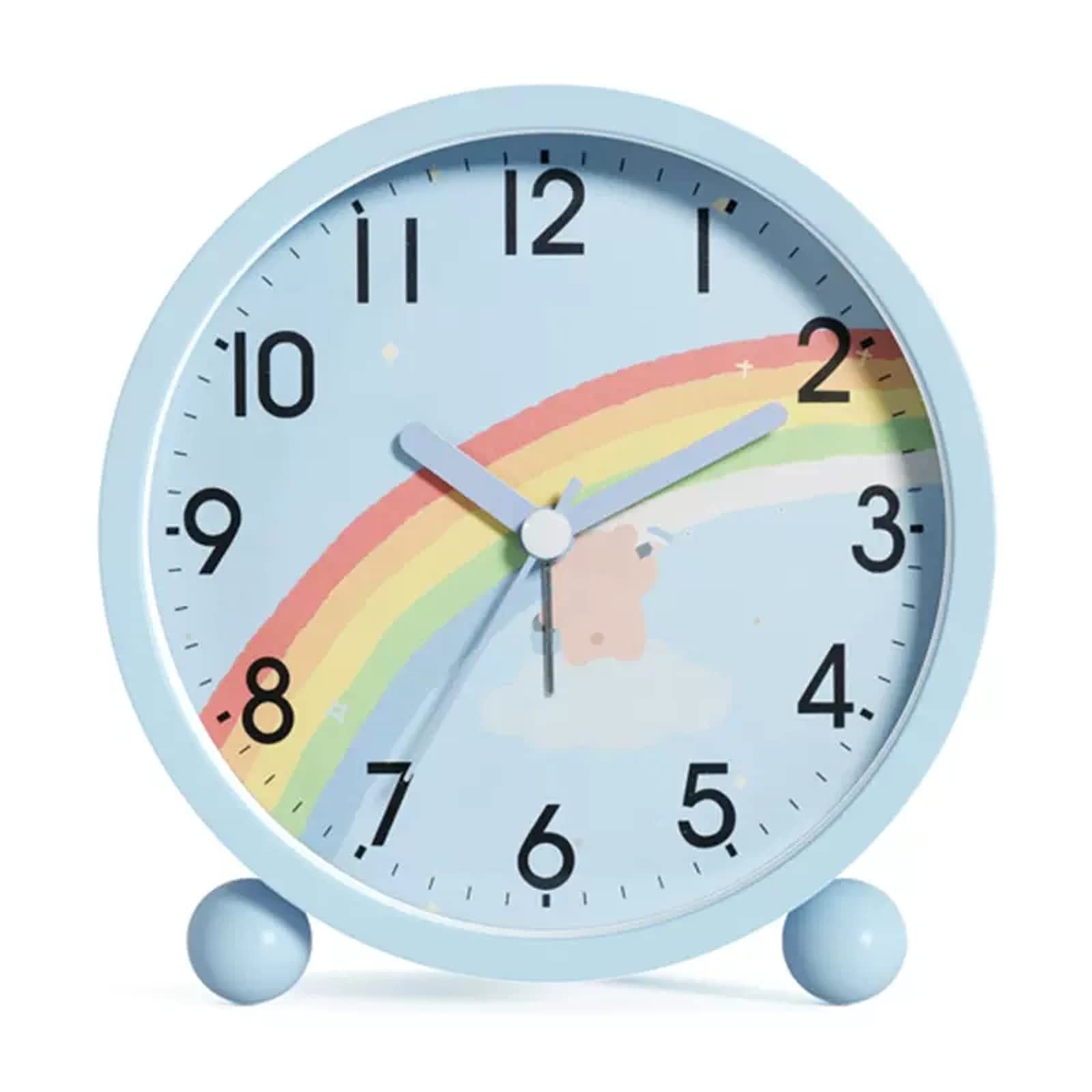 G5z9w3c7m2 Blue Loud Alarm Clocks Alarm Clock 4.3" Bedside Analog For Bedroom Round With Backlight(Blue)