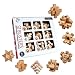 OBEST 3D Puzzle Casse-tête en Bois 9 pcs, Jeu de Cerveau Puzzle en Bois pour l'entraînement cérébral des Enfants et des Adolescents