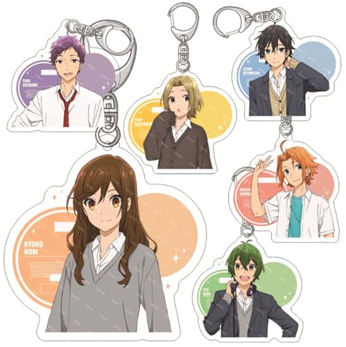 GO2COSY Set of 6 Anime Horimiya Acrylic Keychain Pendant Key
